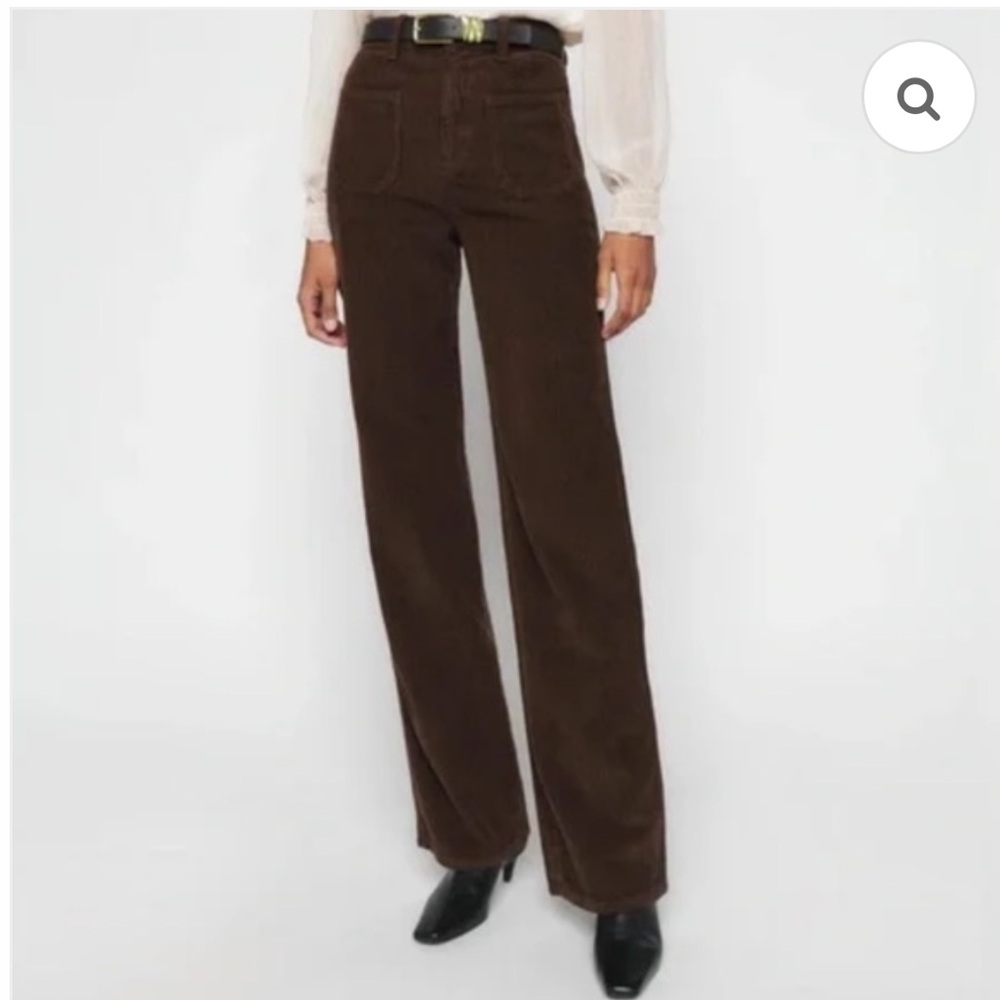 Reformation Chocolate High Rise Corduroy Jeans